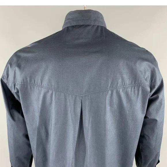 Versace Mens Long Sleeve Button Up Shirt!! Large. Dark Blue. Perfect Condition!! - Picture 4 of 8